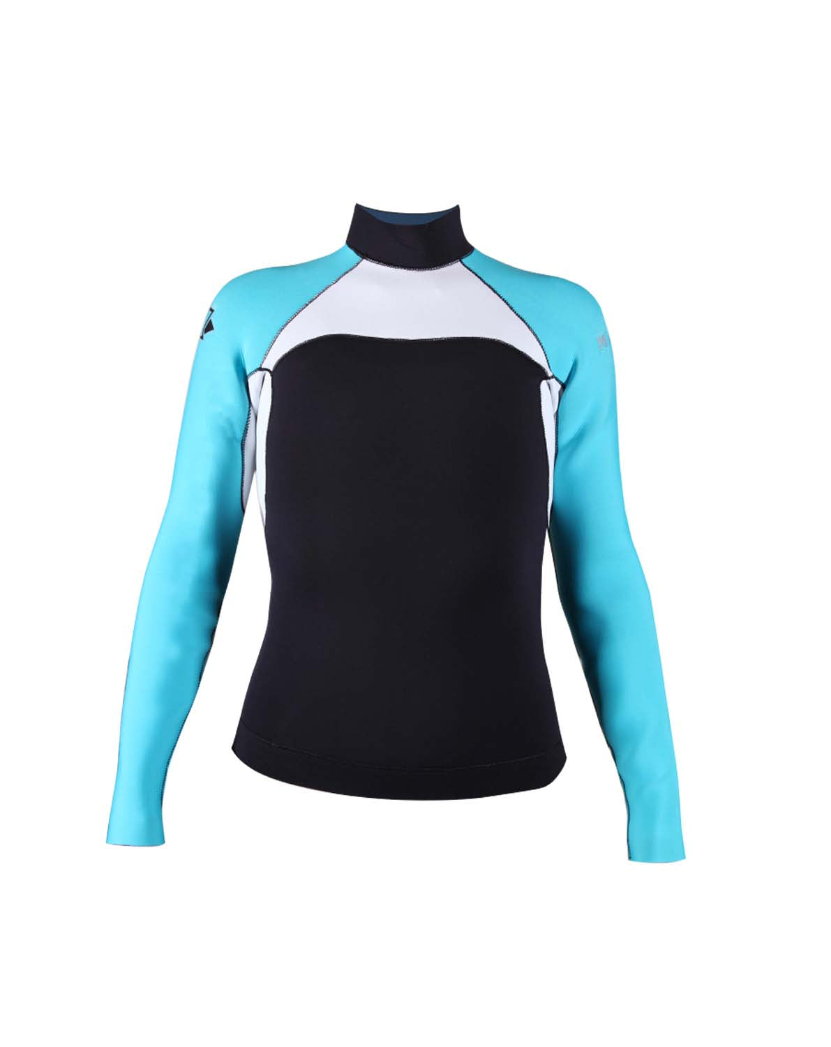 NO LIMIT + MAKE UNISEX WETSUIT JACKET BLACK/AQUA/WHITE